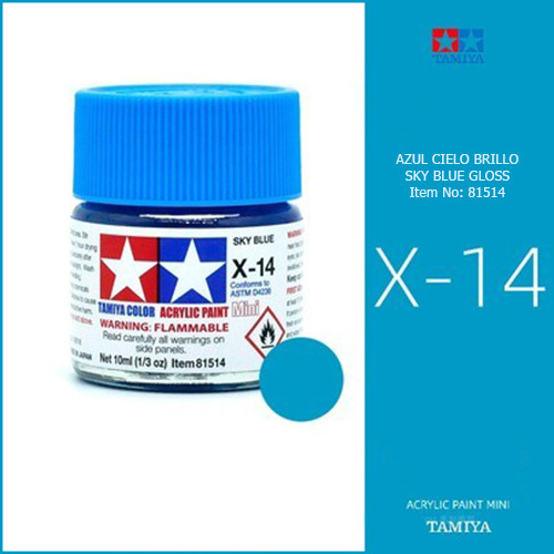 X-14 Gloss Sky Blue - Azul Cielo Brillo 10ml