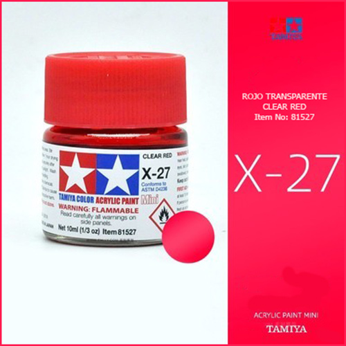 X-27 Clear Red - Rojo Transparente 10ml