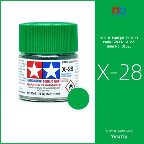 X-28 Gloss Park Green - Verde Parque Brillo 10ml