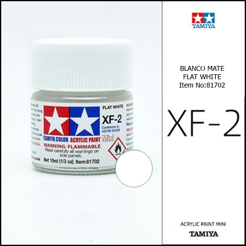 tamiya acrylic mini XF-02 Flat White - Blanco Mate 10ml