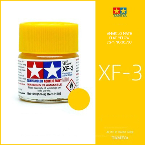 tamiya acrylic mini XF-03 Flat Yellow - Amarillo Mate 10ml