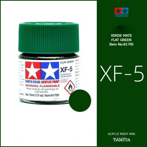 tamiya acrylic mini XF-05 Flat Green - Verde Mate 10ml