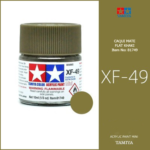 tamiya acrylic mini XF-49 Flat Khaki - Caqui Mate 10ml