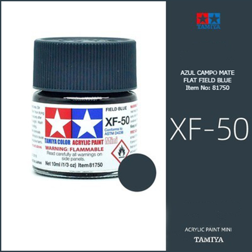 tamiya acrylic mini XF-50 Flat Field Blue - Azul Campo Mate 10ml