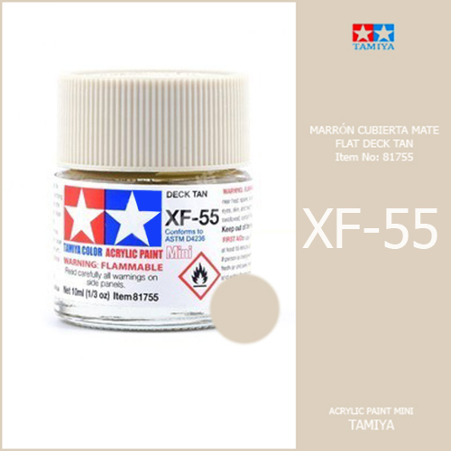 tamiya acrylic mini XF-55 Flat Deck Tan - Marrón Cubierta Mate 10ml