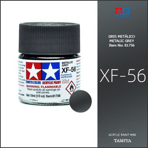 tamiya acrylic mini XF-56 Metallic Grey - Gris Metalizado 10ml