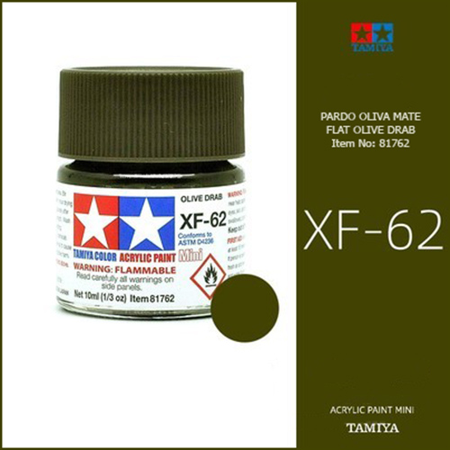 tamiya acrylic mini XF-62 Flat Olive Drab - Pardo Oliva Mate 10ml