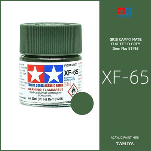 tamiya acrylic mini XF-65 Flat Field Grey - Gris Campo Mate 10ml