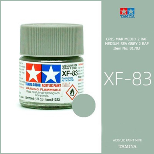 tamiya acrylic mini XF-83 Flat RAF Medium Sea Grey 2 - Gris Mar Medio 2 RAF Mate 10ml