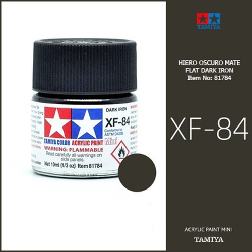 tamiya acrylic mini XF-84 Flat Dark Iron - Hierro Oscuro Mate 10ml