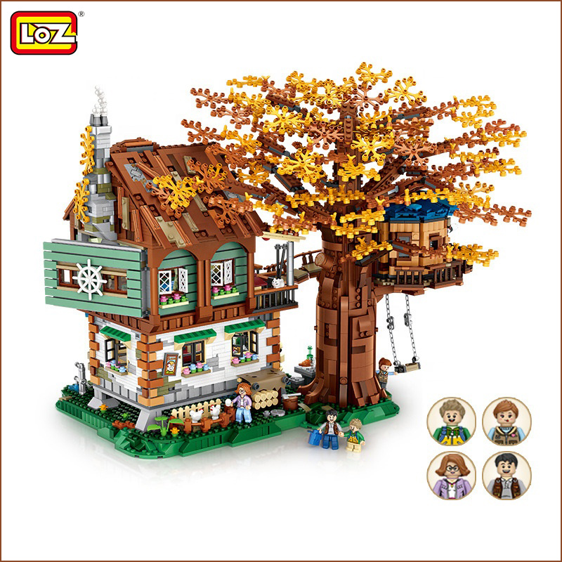 Loz Mini 1033 Tree House 4761 pcs Construye la casa del árbol con un detallado interior. Incluye 4 mini figuras para representar la familia que la habita.