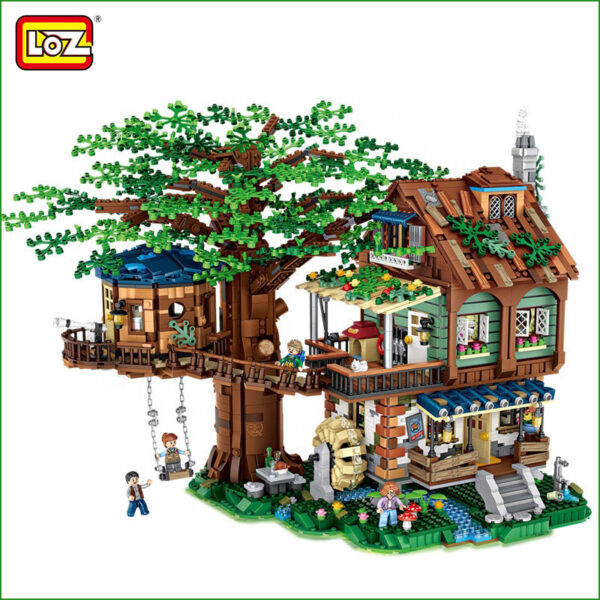 Loz Mini 1033 Tree House 4761 pcs Construye la casa del árbol con un detallado interior. Incluye 4 mini figuras para representar la familia que la habita.