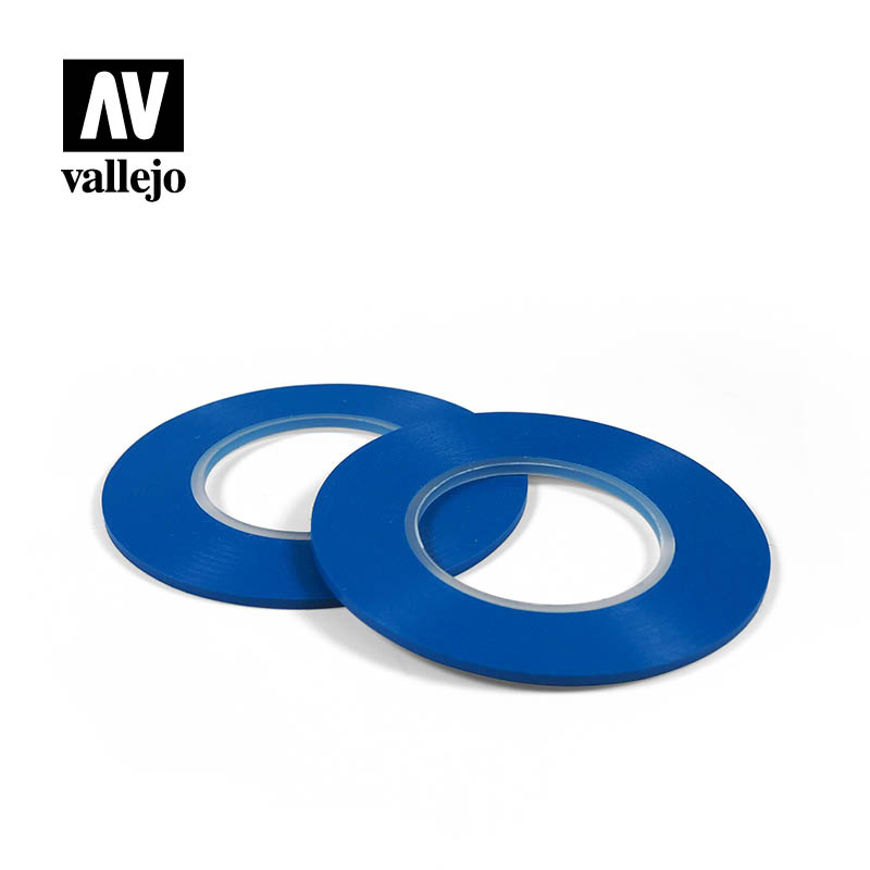 acrylicos vallejo t07008 Cinta de Enmascarar Flexible 2 mm x 18 m Cinta de enmascarar flexible Acrylicos Vallejo para trabajos de pintura y aerografía.