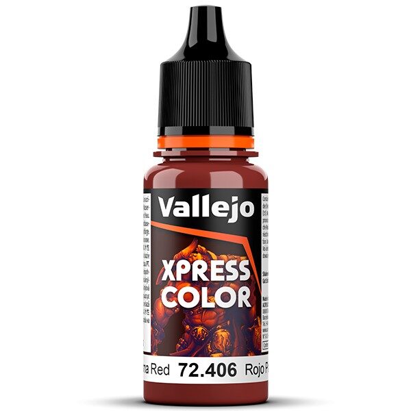 acrylicos vallejo 72406 Plasma Red - Rojo Plasma Xpress Color, colores mates de formulación específica que permiten pintar las miniaturas de una forma fácil y rápida.