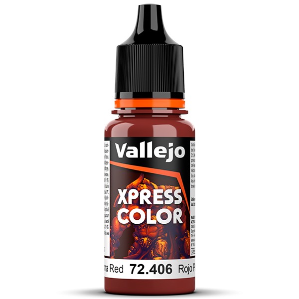 acrylicos vallejo 72406 Plasma Red - Rojo Plasma Xpress Color, colores mates de formulación específica que permiten pintar las miniaturas de una forma fácil y rápida.