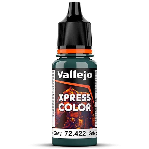 vallejo acrylics 72422 Space Grey - Gris Espacial Xpress Color, colores mates de formulación específica que permiten pintar las miniaturas de una forma fácil y rápida.