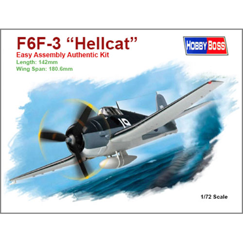 hobby boss 80256 F6F-3 Hellcat Kit en plástico para montar y pintar. Hoja de calcas con 2 decoraciones US Navy