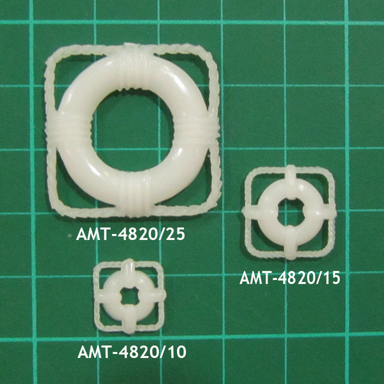 AMATI 4820 Salvavidas de plástico - Ø 10 mm (10 Uds) Salvavidas en plástico de color blanco. Diámetro : 10 mm Pack : 10 Unidades