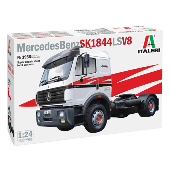 italeri 3956 Mercedes Benz SK 1844 LS V8 Kit en plástico para montar y pintar. Hoja de calcas con 3 opciones de decoración.