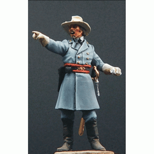 cg05 el viejo dragon Confederate Infantry Lieutenant Figura de colección en metal blanco para montar y pintar.