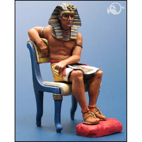 el viejo dragon SA F10 Faraón Pharaoh Figuras de colección en metal para montar y pintar. La figura representan al faraón sentado en su trono. Escala 54mm / 1:32