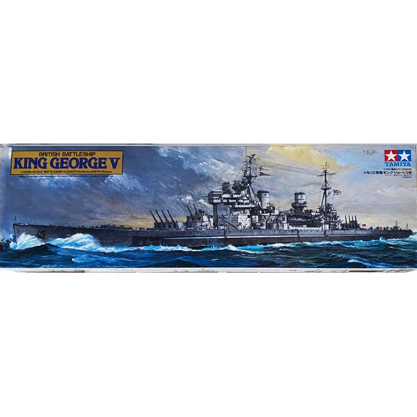 tamiya 78010 British Battleship King George V 1/350 Kit en plástico para montar y pintar. Maqueta de casco completo, incluye pedestal. Longitud: 649 mm Manga: 90mm