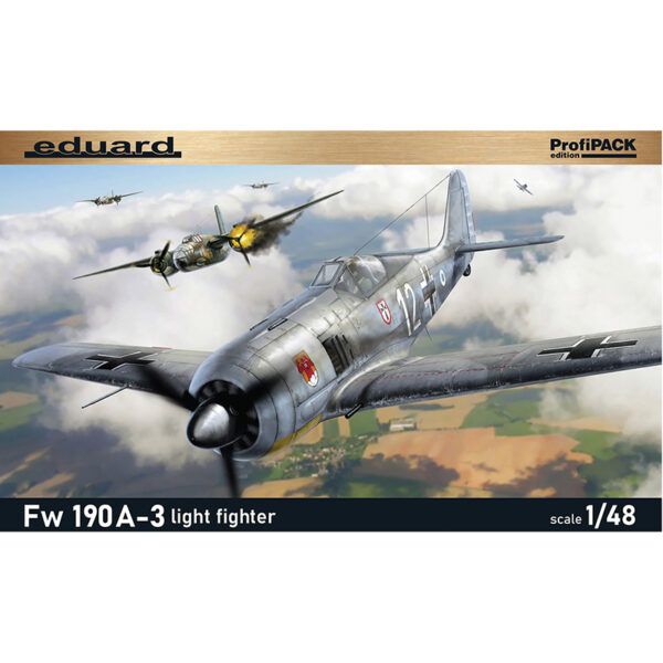 eduard 82141 Focke-Wulf Fw 190A-3 Light Fighter profiPACK 1/48 Kit en plástico para montar y pintar. Incluye piezas en fotograbado y mascarillas