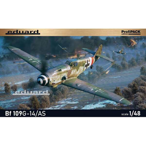 eduard 82162 Messerschmitt Bf 109G-16/AS profiPACK 1/48 Kit en plástico para montar y pintar en la serie profiPACK de Eduard. Incluye piezas en fotograbado y mascarillas. Hoja de calcas con 5 decoraciones.