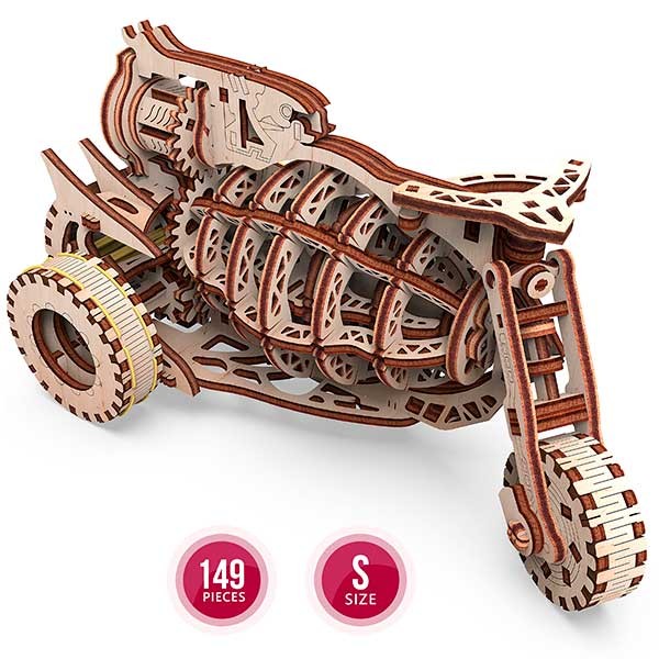 Máquina Mecánica Starbike Kits de construcción en madera contrachapada de alta calidad con las piezas precortadas. Fácil montaje sin pegamento, un gran entretenimiento para toda la familia.