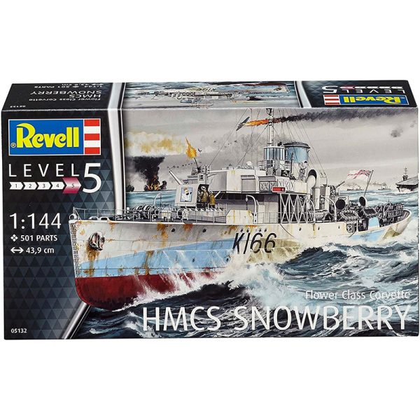 Revell 05132 HMCS Snowberry 1/144 Flower Class Corvette Kit en plástico para montar y pintar.