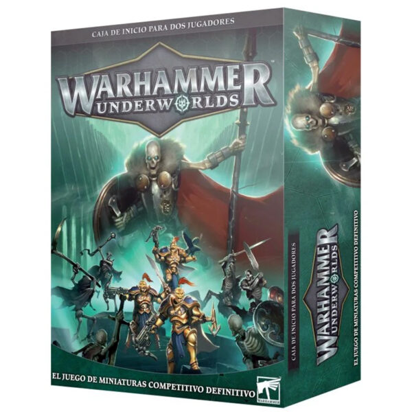 games workshop 110-01 Warhammer Underworlds: Set de Inicio 2023 Warhammer Underworlds es un juego de estrategia y escaramuzas basado en mazos de cartas y ambientado en los Reinos Mortales de Warhammer Age of Sigmar. La caja incluye todo lo necesario para empezar a jugar.