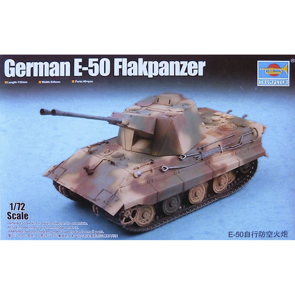 trumpeter 07124 German E-50 Flakpanzer Kit en plástico para montar y pintar.