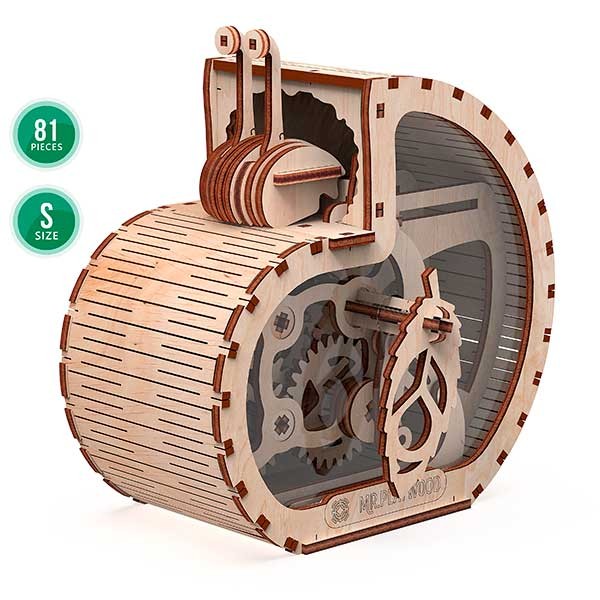 Mr. Playwood Caracol - hucha "S" Kits de construcción en madera contrachapada de alta calidad con las piezas precortadas. Fácil montaje sin pegamento, un gran entretenimiento para toda la familia.