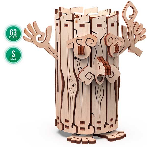 Mr. Playwood Hucha Espíritu del Bosque Kits de construcción en madera contrachapada de alta calidad con las piezas precortadas. Fácil montaje sin pegamento, un gran entretenimiento para toda la familia.