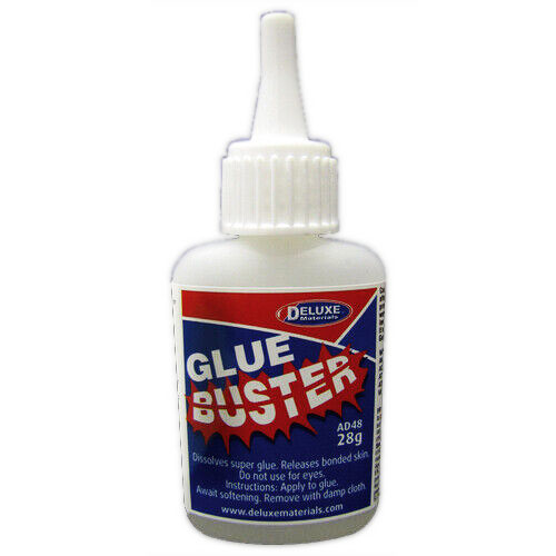 DELUXE Glue Buster Glue Buster despega y disuelve todos los pegamentos de cianoacrilato. Libera rápidamente la piel adherida y elimina los restos de pegamento en manos y distintas superficies.