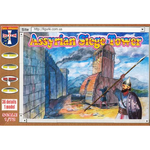 orion 72023 Assyrian Siege Tower Kit en plástico para montar y pintar una torre de asedio. Escala 1/72