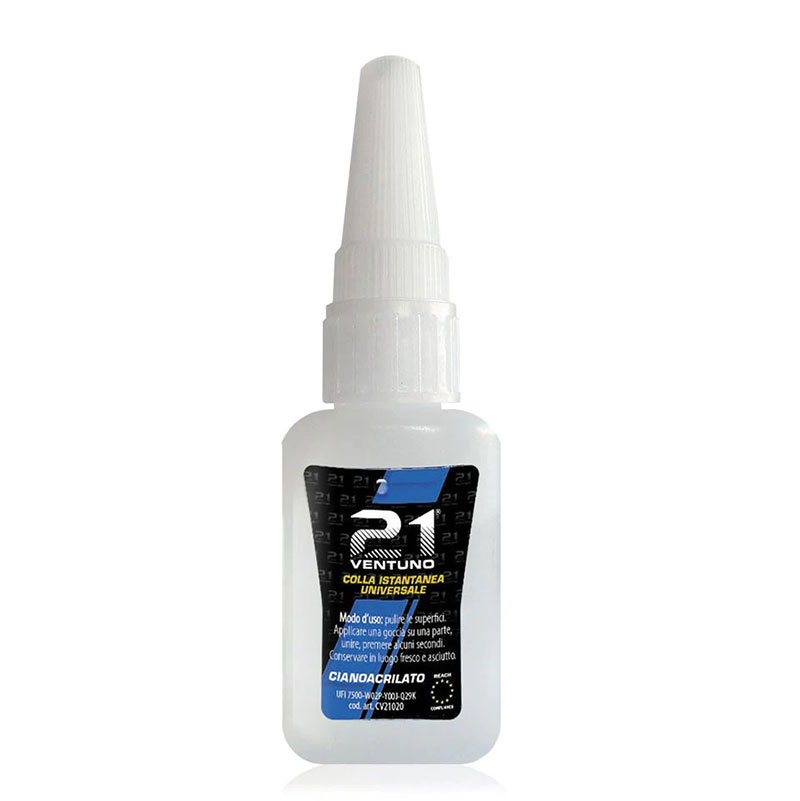 Pegamento Rápido Cianocrilato 20Gr Colla21 es un adhesivo de cianoacrilato de alta resistencia y fraguado rápido que se puede utilizar prácticamente para cualquier tipo de trabajo de fijación.