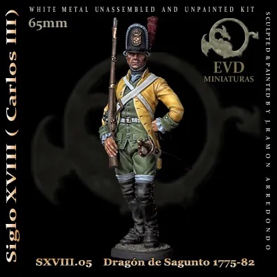 el viejo dragon sxviii 04 Dragón de Sagunto 1775-82 Figura de colección en metal blanco para montar y pintar. Época: S.XVIII dc.