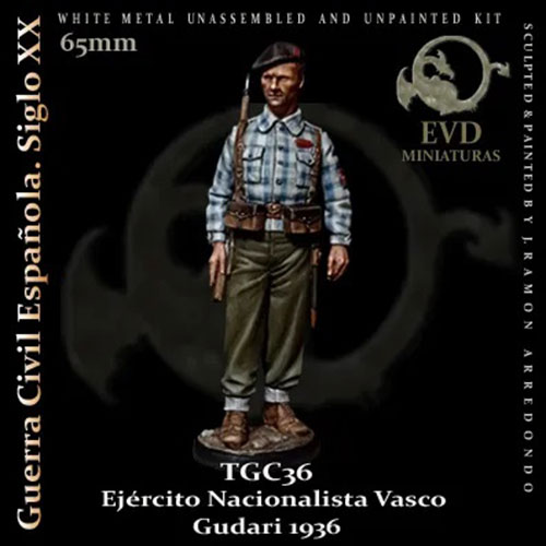 el viejo dragon tgc 36 Ejército Nacionalista Vasco. Gudari 1936 Figura de colección en metal blanco para montar y pintar. Época: Guerra Civil Española.