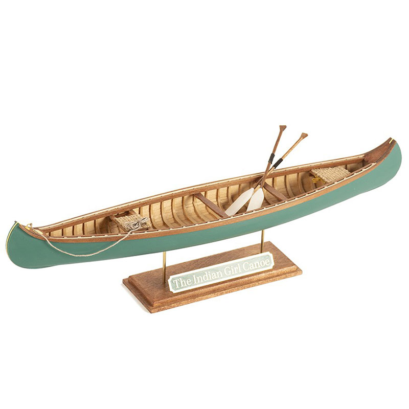 artesania latina 19000 The Indian Girl Canoe 1/16 Kit de montaje tradicional en madera, incluye peana. -Dimensiones: 306x59x40mm