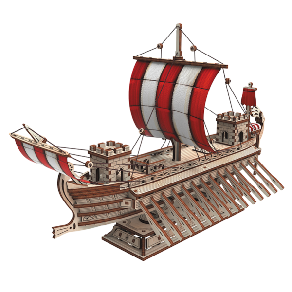 Trirreme del Emperador "Black Scorpion" Kits de construcción en madera contrachapada de alta calidad con las piezas precortadas y numeradas.