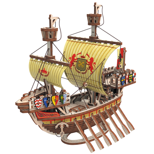 mr playwood 10114 Barco León "Flying on the Waves" Kits de construcción en madera contrachapada de alta calidad con las piezas precortadas y numeradas.