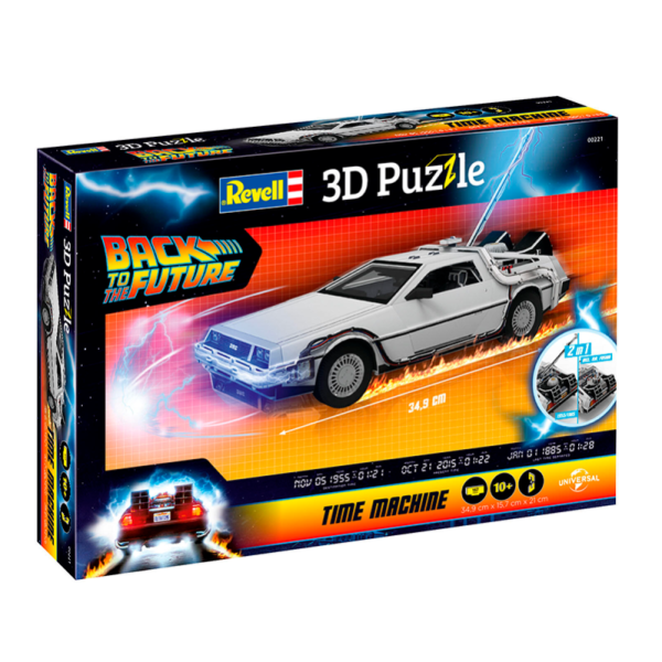 Time Machine: Back to the Future Puzzle en 3D de mítico DeLorean de la saga "Regreso al Futuro"