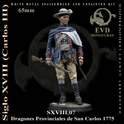el viejo dragon Dragones Provinciales de San Carlos 1775 Figura de colección en metal blanco para montar y pintar. Época: S.XVIII dc. Escultura Ramón Arredondo