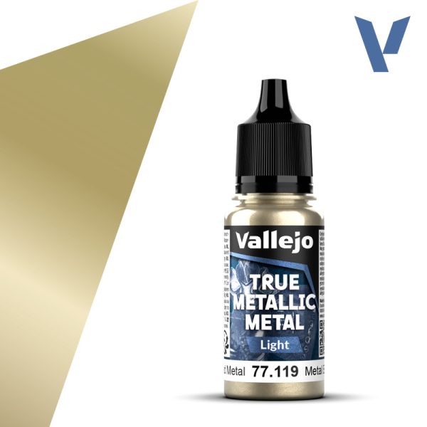 vallejo true metallic metal 77.119 Metal Envejecido - Aged Metal 18ml Para iluminar los colores Base. Versión más luminosa que el tono Base. Pueden mezclarse en diferentes proporciones para conseguir luces intermedias.