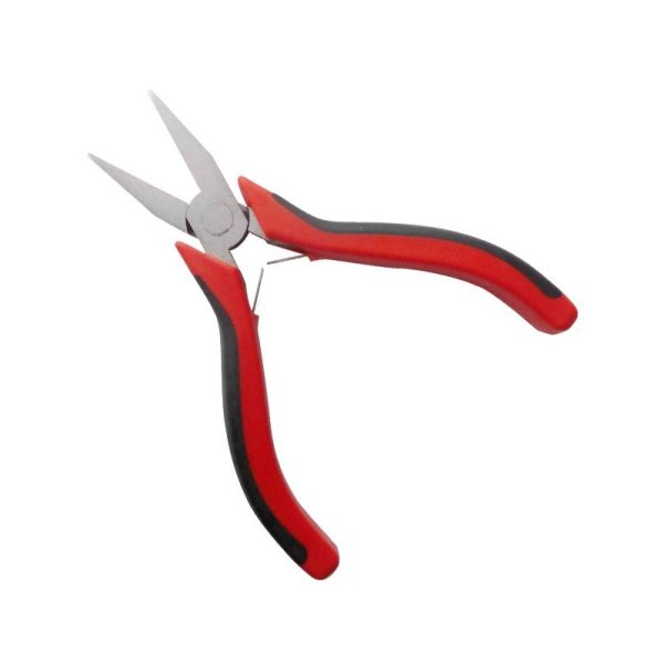Dismoer Alicate de Boca Plana Lisa Alicate con punta plana lisa para uso en general en modelismo, manualidades, electrónica y artesanía. Mango de goma aislante y antideslizante. Longitud 120mm