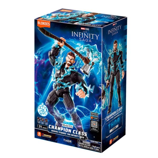 Blokees Figura Champion Class Marvel Infinity Saga: Thor Figura Champion Class Marvel Infinity Saga: Thor, con la que podrás montar tus personajes favoritos de Marvel en su versión Champion Class. Tamaño de la figura 13 cm.