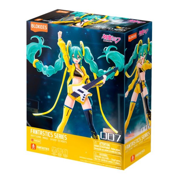 Blokees Figura Fantastics Edition Hatsune Miku: Vivid Echoes Figura Fantastics Edition Hatsune Miku: Vivid Echoes, con la que podrás montar tus personajes favoritos de Hatsune Miku en su versión Fantastics Edition. Tamaño de la figura 13 cm.