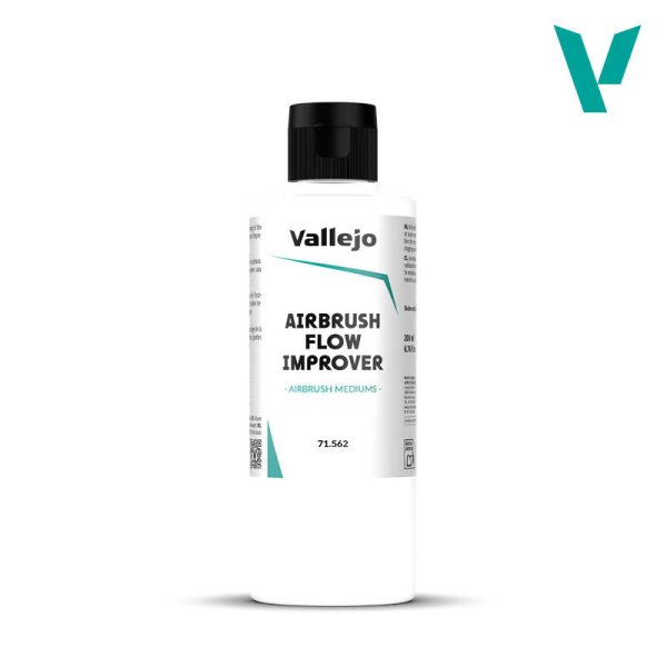 Acrylicos Vallejo Airbrush Flow Improver Médium formulado para mejorar la fluidez de la pintura y retrasar su secado en el aerógrafo. Recomendamos añadir 3 gotas de Flow Improver a 10 gotas de pintura dentro de la copa del aerógrafo.