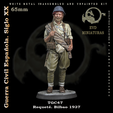 TGC47 Requeté, Bilbao 1937 Figura de colección en metal blanco para montar y pintar. Época: Guerra Civil Española. Escultura Ramón Arredondo